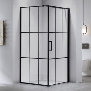 Kabina prysznicowa kwadratowa BS13B czarna 90 x 90 cm