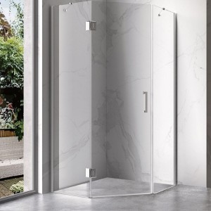 Kabina prysznicowa pięciokątna KZ10A chrom 80 x 80 cm