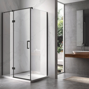 Kabina prysznicowa prostokątna KZ03D czarna 120 x 100 cm