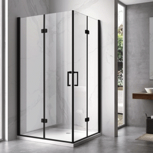 Kabina prysznicowa prostokątna KZ13C czarna 120 x 90 cm