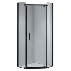 Kabina prysznicowa pięciokątna KZ91B czarna 90 x 90 cm
