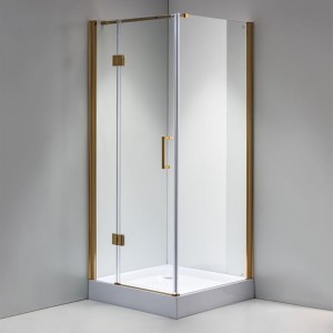Kabina prysznicowa kwadratowa KZ1390A złota 80 x 80 cm