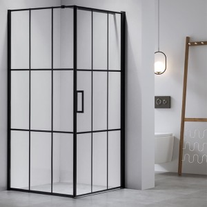 Kabina prysznicowa kwadratowa BS13A czarna 80 x 80 cm