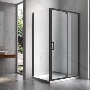 Kabina prysznicowa prostokątna KZ06B czarna 100 x 80 cm