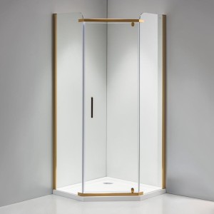 Kabina prysznicowa pięciokątna KZ91B złota 90 x 90 cm