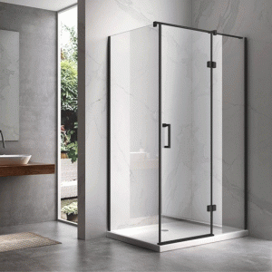 Kabina prysznicowa prostokątna KZ03A czarna 100 x 90 cm