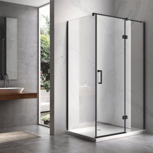 Kabina prysznicowa prostokątna KZ02D czarna 120 x 80 cm