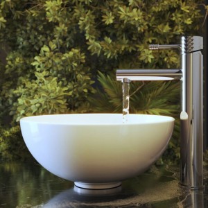 Bateria umywalkowa jednouchwytowa wysoka Glami chrom