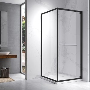 Kabina prysznicowa kwadratowa KZ16B czarna 90 x 90 cm