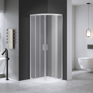 Kabina prysznicowa półokrągła KZ94D biała 70 x 70 cm