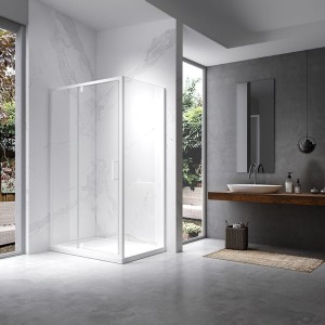 Kabina prysznicowa prostokątna KZ103 biała 90 x 80 cm