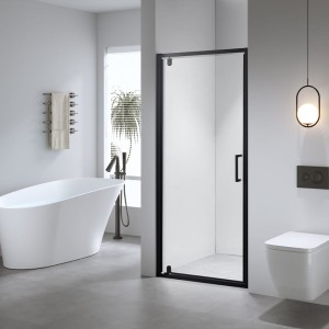 Drzwi prysznicowe Zoe czarne 90 cm 6 mm