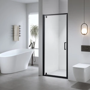 Drzwi prysznicowe Zoe czarne 80 cm 6 mm