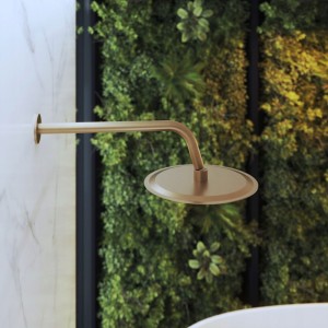 Ramię okrągłe deszczownicy do prysznica brush gold