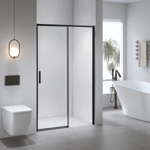 Drzwi prysznicowe super slim nova czarne 130 cm 6 mm
