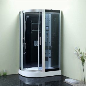 Kabina prysznicowa z hydromasażem Monako 9914L lewa chrom 120 x 85 cm 