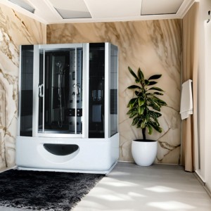 Kabina prysznicowa z hydromasażem i sauną Sandra 9944AS 145 x 85 cm