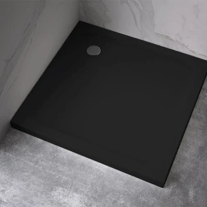 Brodzik prysznicowy kwadratowy slim ST02B czarny 90 x 90 cm