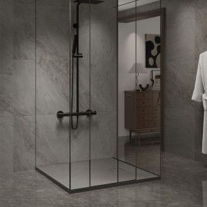 Brodzik prysznicowy kamienny kwadratowy slim Riko szary 90 x 90 cm