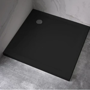 Brodzik prysznicowy kwadratowy slim ST02A czarny 80 x 80 cm