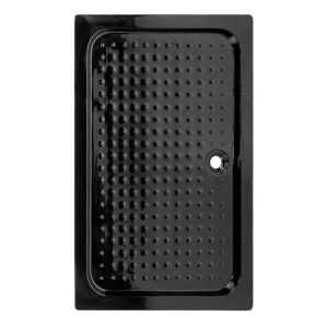 Brodzik prysznicowy prostokątny wysoki SXL03C czarny 100 x 80 cm