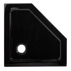 Brodzik prysznicowy pięciokątny slim ST07B czarny 90 x 90 cm 