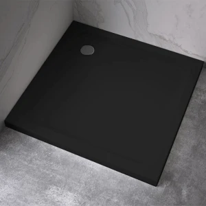 Brodzik prysznicowy kwadratowy slim ST02C czarny 70 x 70 cm