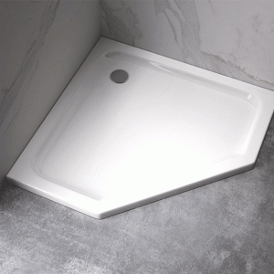 Brodzik prysznicowy pięciokątny slim ST07C biały 100 x 100 cm