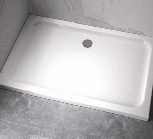 Brodzik prysznicowy kamienny prostokątny slim ST05E biały 120 x 70 cm