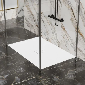 Brodzik prysznicowy kamienny prostokątny slim Juko biały 120 x 100 cm