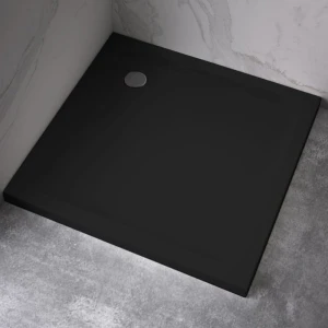 Brodzik prysznicowy kwadratowy slim ST02D czarny 100 x 100 cm