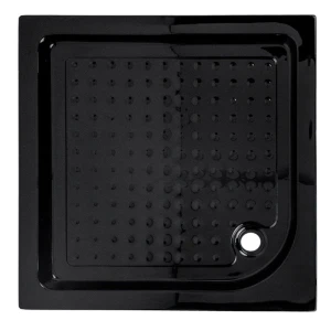 Brodzik prysznicowy kwadratowy wysoki SXL02B czarny 90 x 90 cm