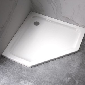 Brodzik prysznicowy pięciokątny slim ST08A biały 80 x 80 cm