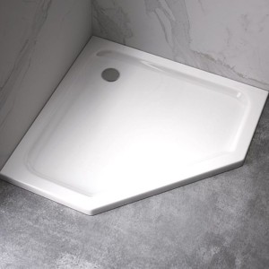 Brodzik prysznicowy pięciokątny slim ST08C biały 100 x 100 cm