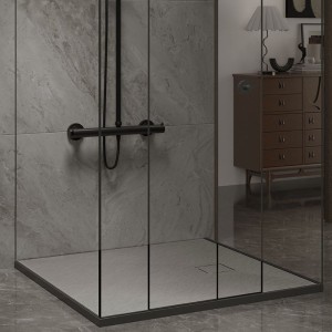 Brodzik prysznicowy kamienny kwadratowy slim Riko szary 80 x 80 cm