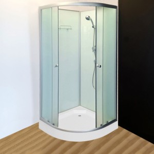 Kabina prysznicowa półokrągła z brodzikiem WSH305A mat chrom 80 x 80 cm