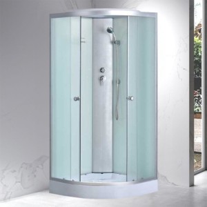 Kabina prysznicowa półokrągła z brodzikiem WSH303C mat chrom 100 x 100 cm