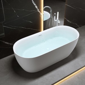 Wanna wolnostojąca Cesana 518C biała 170 x 75 cm przelew biały mat