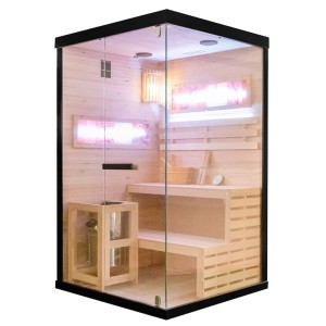 Sauna fińska wysokotemperaturowa z piecem Lark1/Harvia 3,5KW 120 x 120 cm 1-2 osobowa