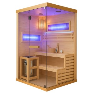 Sauna fińska wysokotemperaturowa z piecem Lark1/Harvia 3,5KW 120 x 120 cm 1-2 osobowa