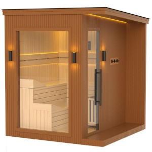 Sauna ogrodowa fińska altanka Espo-Coffe z piecem 8KW 236 x 213 cm 6-8 osobowa