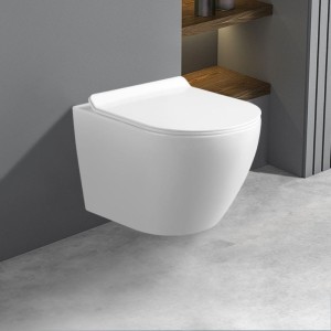 Miska WC wisząca Rimless Mizu-WH-Rim-01 biała deska wolnoopadająca Duroplast
