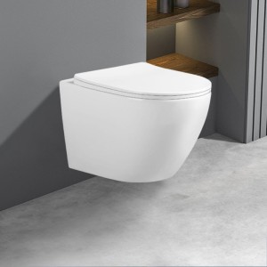 Miska WC wisząca Tornado Flow-WH-TR-03 biała deska wolnoopadająca Duroplast