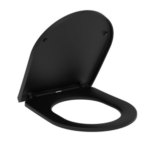 Deska sedesowa WC wolnoopadająca CV-MTB-05 czarny mat duroplast (