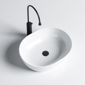 Umywalka nablatowa ceramiczna owalna Neo-WH-480 biała