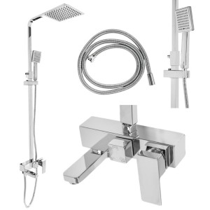 Bateria prysznicowa łazienkowa z deszczownicą F170A chrom