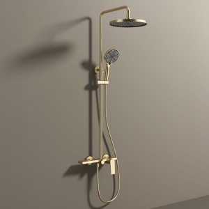 Bateria prysznicowa łazienkowa z deszczownicą Amanda-GL-BR szczotkowane złoto