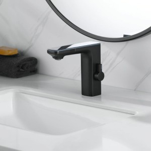 Bateria łazienkowa bezdotykowa F14-BL czarna LCD