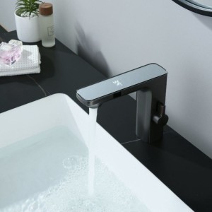 Bateria łazienkowa bezdotykowa F14-GR szara LCD