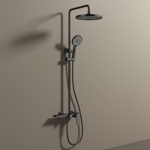 Bateria prysznicowa łazienkowa z deszczownicą Amanda-BL czarna